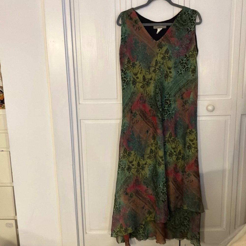 Elegant Multicolor Sleeveless Dress